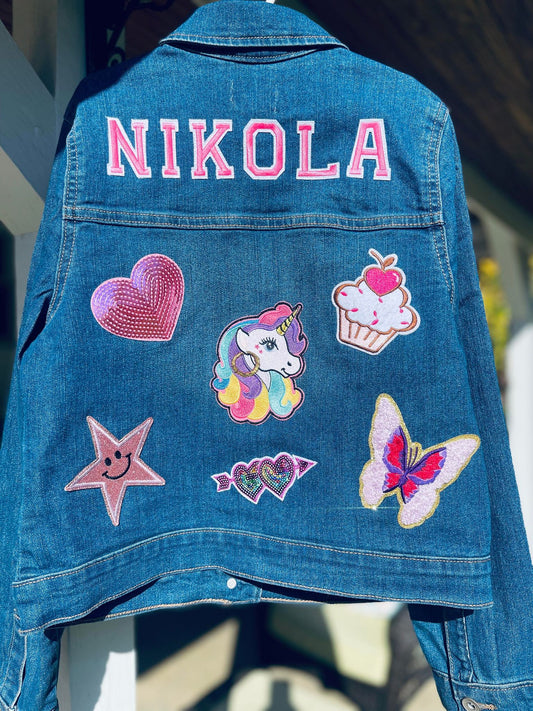 Girl Denim Jacket - Nikola Design