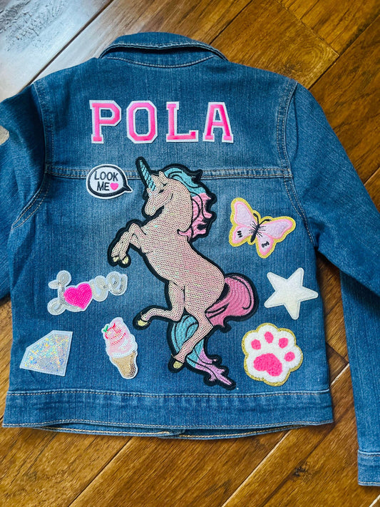 Girl Denim Jacket - Pola Design